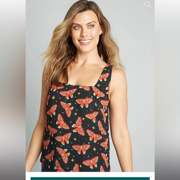 ModCloth Butterfly Print Top - Picture 2 of 9